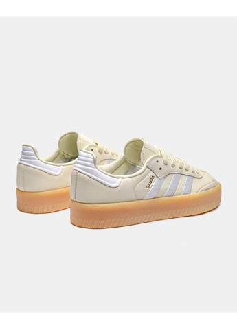 КРОСІВКИ ЖІНОЧІ ADIDAS SAMBA WONDER WHITE SILVER METALLIC АДІДАС САМБА No Brand бежеві демісезони (367171786)