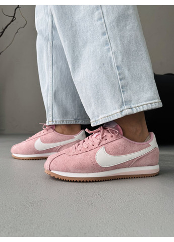 Рожеві Осінні кросівки чоловічі nike cortez pink / white найк кортез No Brand