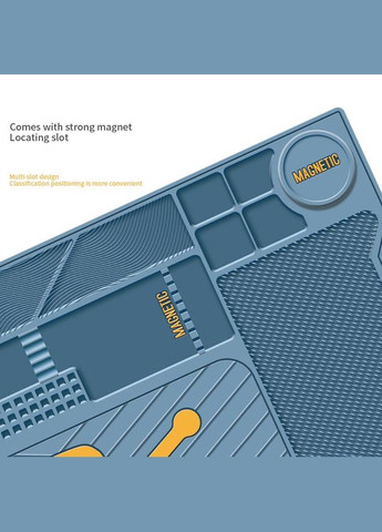 Килимок пластичний ПВХ TE-619 для ремонту смартфонів, дронів, техніки / 515x365 мм / 120°C / Blue No Brand (322567079)