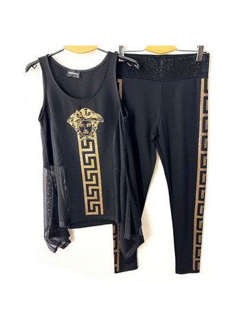 Женский черный костюм со стразами. Fashion (337118421)