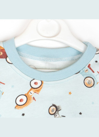 Голубая всесезон пижама детская на манжетах с машинками racing cars голубой dexter's