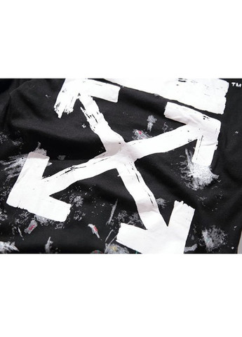Футболка чёрная Off-White Art Chaos Black T-Shirt Womens - (356677854)