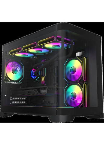 Корпус Hype-M Tempered Glass без БЖ Black GameMax (360422796)