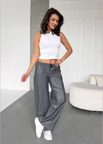 Стильні прямі штани з льону з люрексовою ниткою INNOE Штани (326989383)