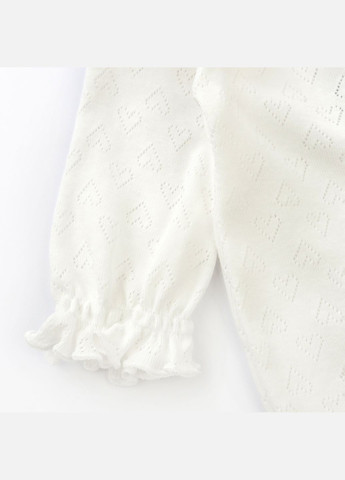 Комплект чоловічок з шапочкою для дівчинки Hearts Молочний dexter's (343493183)