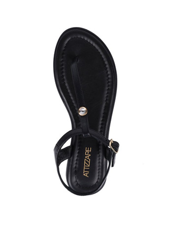 Черные женские сандалии 418 70011 черный кожа Attizzare
