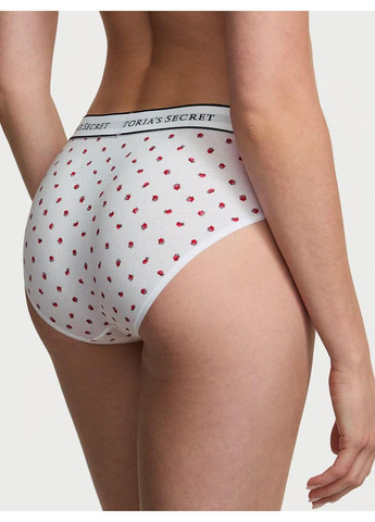 Трусики-хіпстер жіночі Logo Cotton Hiphugger Panty білі Victoria's Secret (330829489)