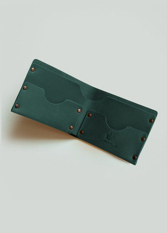 Гаманець на заклепках Величний беркут натуральна шкіра Crazy horse з відділеннями для карток Зелений Turtle (302660194)