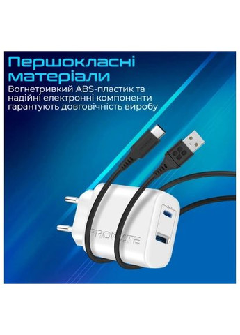 Зарядное устройство для Promate biplug-2.white (369882015)