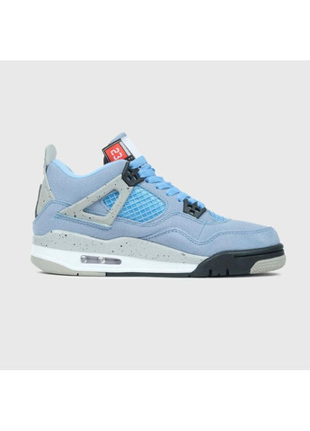 Черные демисезонные кроссовки мужские nike air jordan 4 university blue найк аир джордан No Brand