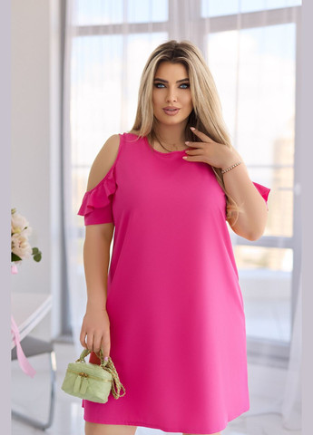 Малинова літня сукня жіноча з вирізами на рукавах Fashion Girl