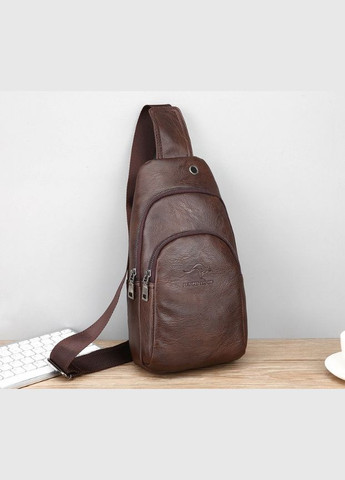 Чоловіча сумка бананка на груди з USB крос боді сумка-бананка слінг для чоловіків нагрудна барсетка(BRT) Brettani (336552331)