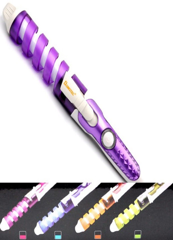 Плойка спіральна для волосся MS 4901 з кераміко-турмаліновим покриттям Фіолетовий Domotec (302311112)