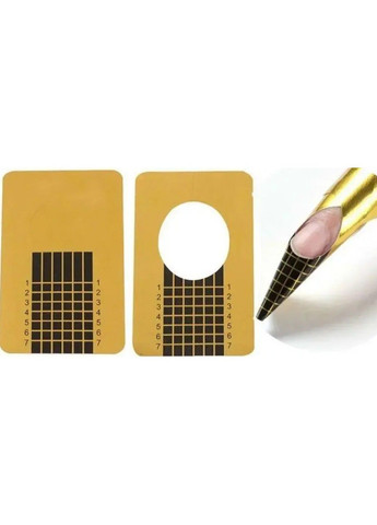 Форми золоті для нарощення універсальні- Вузькі 500 шт MagicNail (292733858)