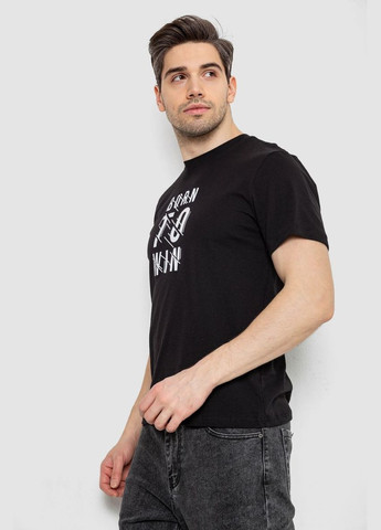 Черная футболка мужская с принтом черная размер l (sku_241r1901) с коротким рукавом No Brand