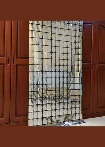 Дождик для фотозоны кубиками на стену 2 м на 1 м серебристый Jannet Дощик (316580380)