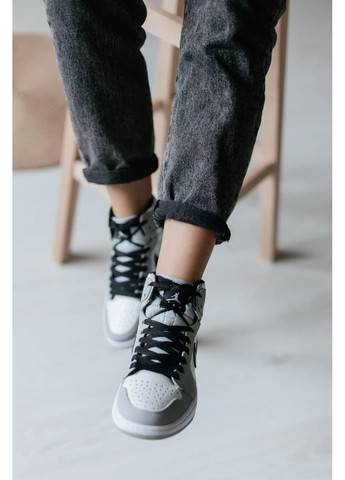 Сірі Осінні кросівки чоловічі nike air jordan 1 mid light smoke grey найк аір джордан No Brand