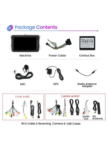 Штатная магнитола Makede MS VW Universal 8' IPS CarPlay DZ8-M600S 360 6GB+128GB Mekede (352264357)