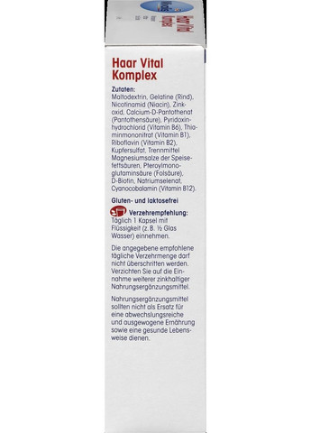 Вітамінний комплекс для зміцнення волосся Haar Vital Komplex, Kapseln 60 St., 26 g Mivolis (366569641)