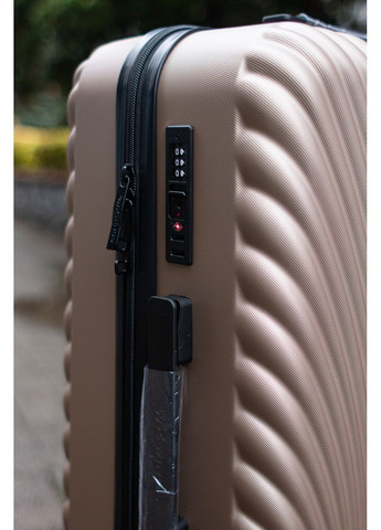 Валіза пластикова великий L, колір шампань Wings 120 (366737675)