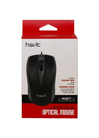 Мишка HVMS871 USB black (25258) Havit (285719843)