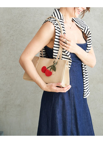 Жіноча сумочка «Луанна» бежевий екокожа для повсякденного використання маленька сумка на блискавці ProDobro (367266928)