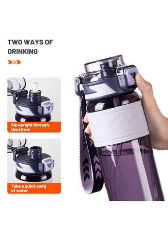 Бутылка для води 1020 Оранжевый с черным 850мл Tritan TKK 1020g (304255209)