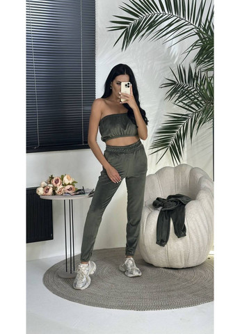 Жіночий спортивний костюм з велюру трійка Україна (355803281)