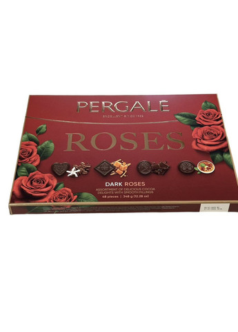 Цукерки DARK ROSES шоколадне асорті 348г PERGALE (371346649)