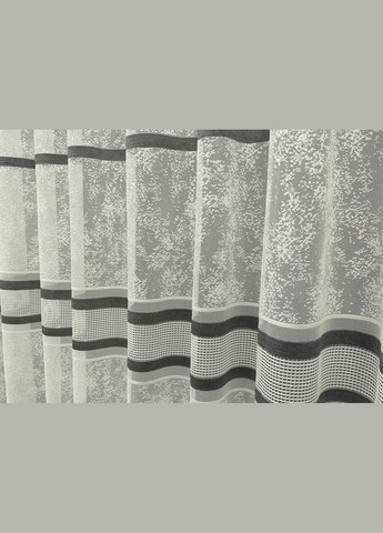 Готова мармурова тюль с сірою полосою 700Х270 NOW BRAND (346058069)