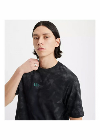 Чорна футболка Levi's вільного крою 161431021 Wash Caviar Black