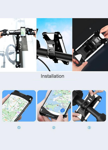 Велосипедний тримач для телефону US-ZJ053 Black USAMS (368698213)
