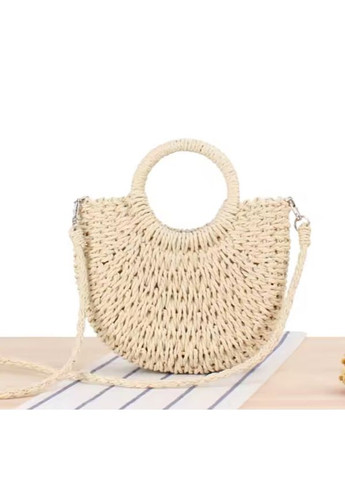 Плетеная сумка женская, молочная No Brand (342324280)