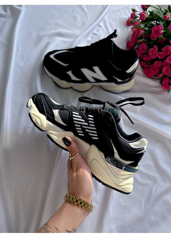 Кросівки жіночі і чоловічі New Balance 9060 Black/White | Нью Баланс 9060 чорні No Brand чорні демісезони (348419319)