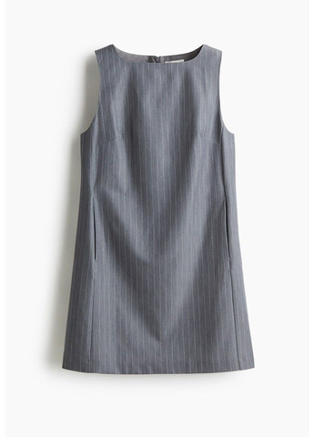Сіра повсякденний жіноча сукня без рукавів з кишенями н&м (58614) s сіра H&M