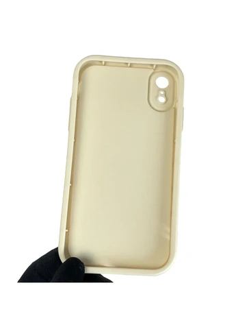 Чохол силіконовий оригінальний Soft Touch з 3D принтом злого кота для iPhone Xr молочний (Повний захист камери) Apple (378970720)