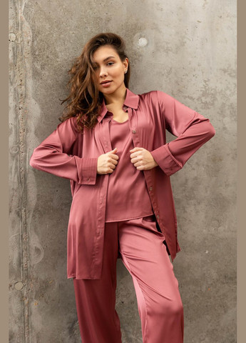 Женский брючный костюм тройка. Розовый Seventeen (340108397)