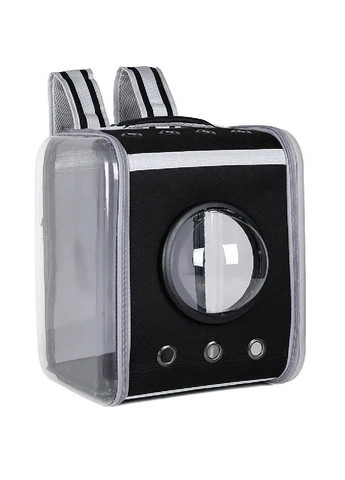 Рюкзак переноска для транспортировки животных кошек собак с прозрачными стенками вентиляцией 39x30x30 см (477236-Prob) Черный Unbranded (295898153)