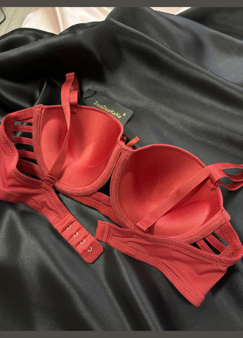 Бордовий балконет бюстгальтер Duoduokeke з кісточками