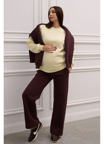 Светло-желтый свитшот для беременных и кормящих теплый на флисе из мягкого трикотажа жёлтый Dianora (367727817)