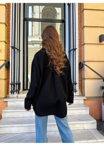 Черная классическая рубашка однотонная GD/GL Модний простір