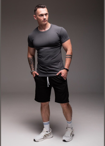 Чорна 2 в 1 футболка + шорти весна/літо турецький преміум матеріал No Brand