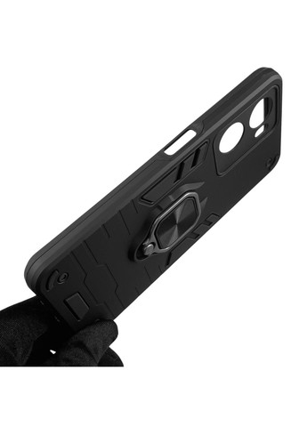 Чохол для телефона A77 (4G) броньований з магнітним кільцем-тримачем на оппо а77 4г чорний Oppo (366236339)