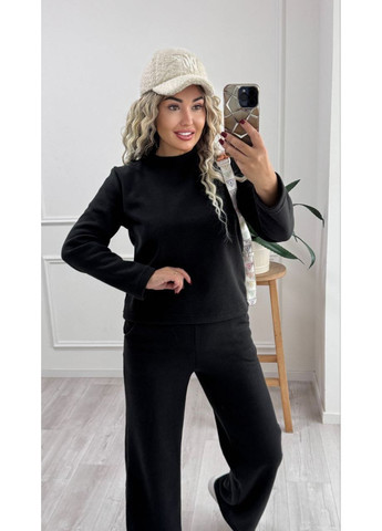Теплий жiночий костюм чорного кольору 35459 Fashion (365254518)