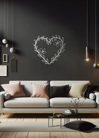 Настінний декор для дому, картина лофт "Закоханість серце", декоративне панно 35х40 см Woodyard (292112446)