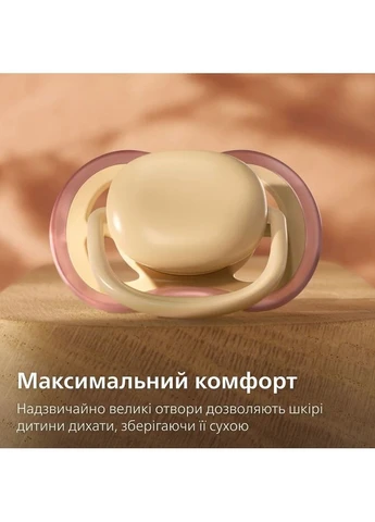 Пустушка Ultra Air Day and night 0-6 міс. 2 шт. (SCF087/09) Philips Avent (381608801)