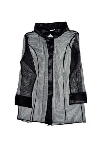 Женский прозрачный халат-рубашка XS/S/M Черный K000689 No Brand (366888130)