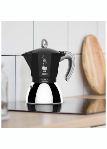 Гейзерна кавоварка 280 мл Moka Induction Black 6 чашок (R-14885-VS) Bialetti (303347978)