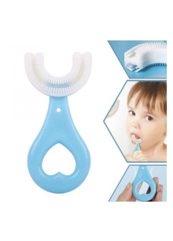 Прорізувач зубів U-подібна щітка капа 1-6 років на 360 градусів синя No Brand (306632695)