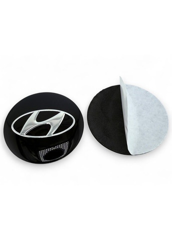 Наклейки з логотипом Хюндай 56 мм алюмінієві 4 штуки. Hyundai (366249303)